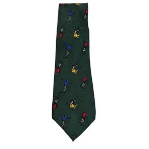 Old Navy Green Multi Color Winter Snow Ski Tie Fun Colorful USA Classic Preppy